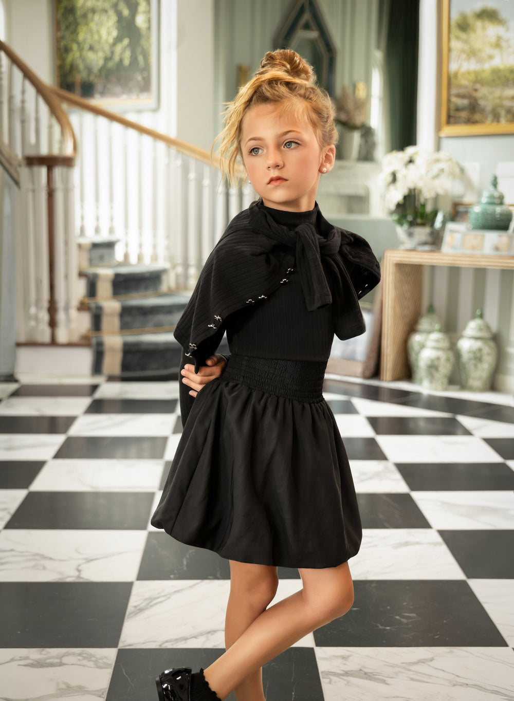Smocked Bubble Skirt