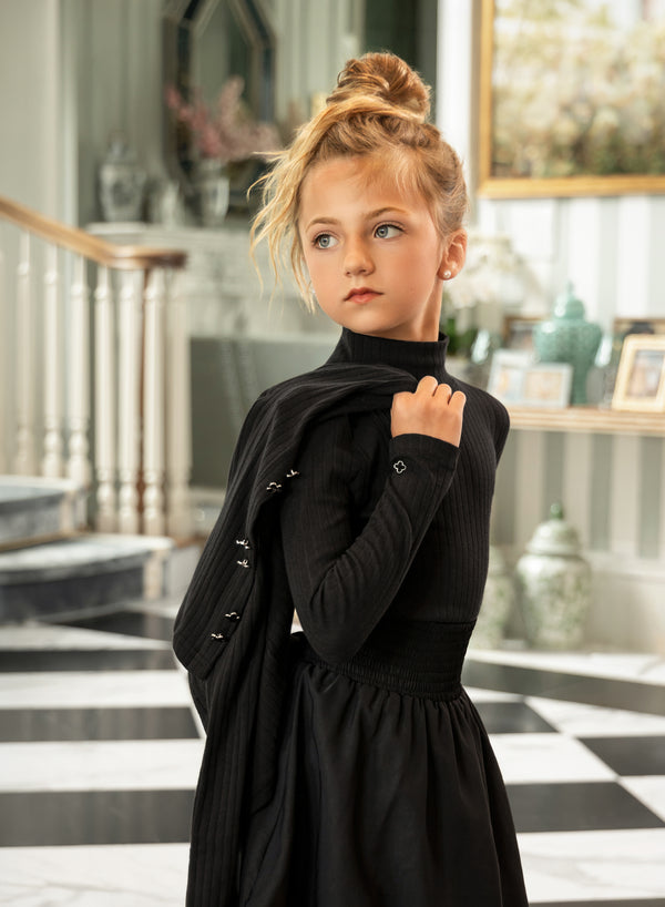 Wide Ribbed Pointelle Turtleneck